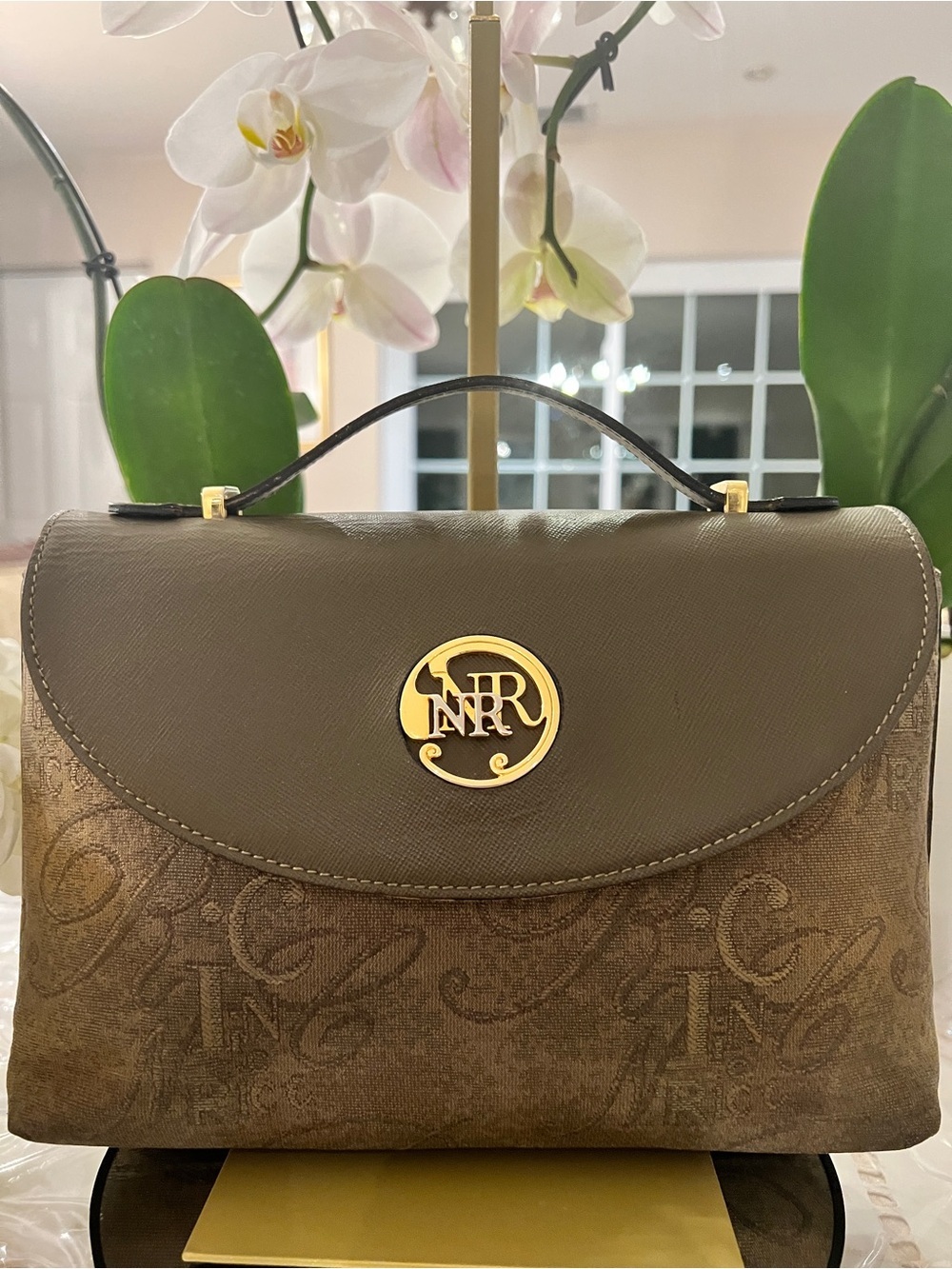 Nina Ricci Paris Made in Italy Vintage Jacquard Top Handle Satchel Bag - Picture 14 of 14